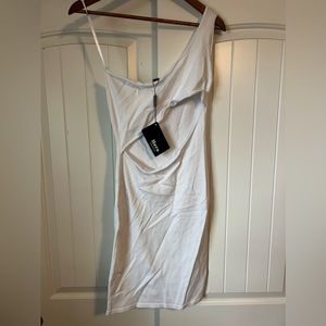 One Shoulder open midsection dress